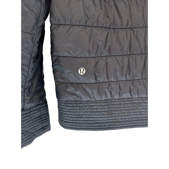 Lululemon Black Gray Reversible Lightweight The Bomb Bomber Jacket Size 4 - Picture 9 of 15